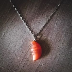"Swoon of the Moon"- Orange Moonstone Necklace